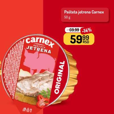 Pašteta jetrena Carnex
