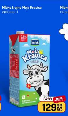 Mleko trajno Moja Kravica