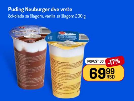 Puding Neuburger dve vrste