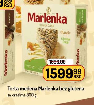 Torta medena Marlenka bez glutena
