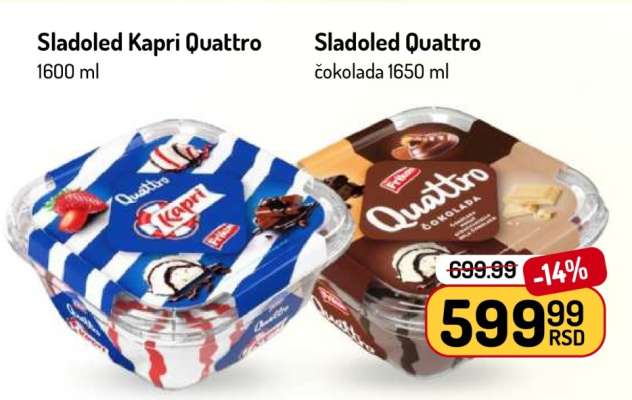 Sladoled Kapri Quattro