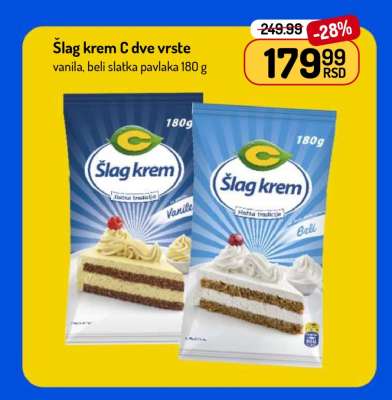 Šlag krem C dve vrste
