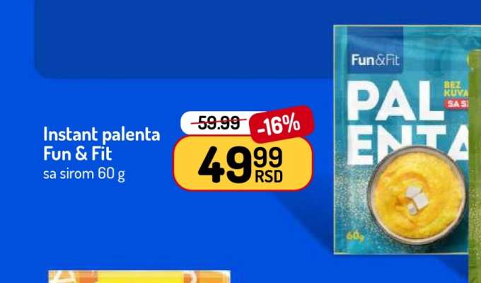 Instant palenta Fun & Fit sa sirom 60 g