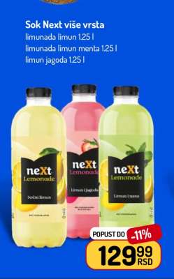Sok Next više vrsta