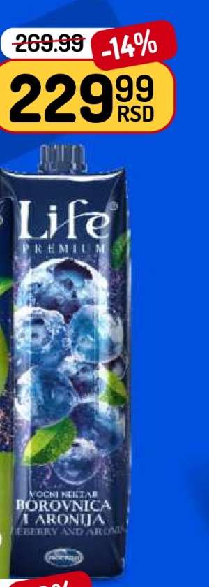 Life Premium Voćni Nektar Borovnica i Aronija