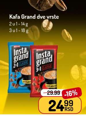 Kafa Grand dve vrste