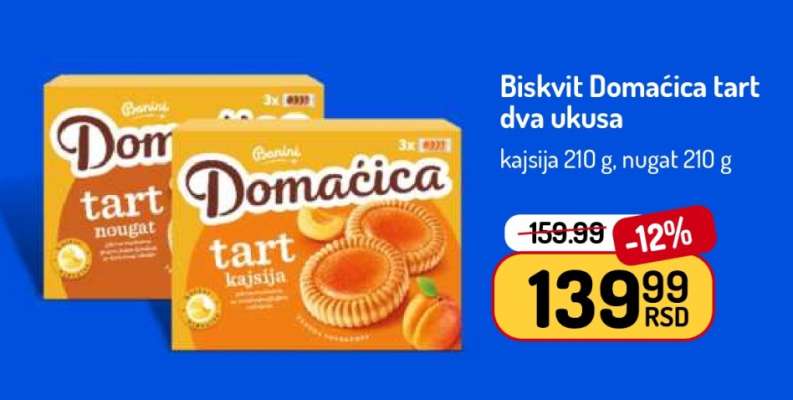 Biskvit Domaćica tart dva ukusa