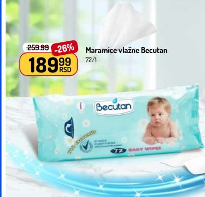 Maramice vlažne Becutan