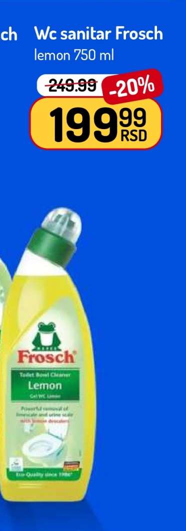 Wc sanitar Frosch lemon 750 ml