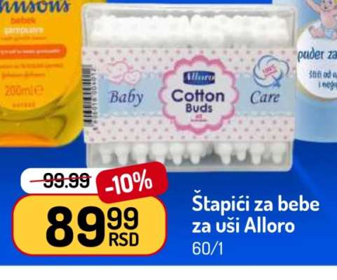 Štapići za bebe za uši Alloro