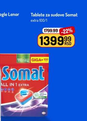 Tablete za sudove Somat extra 100/1