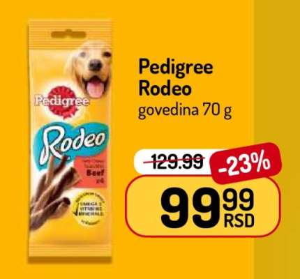 Pedigree Rodeo govedina 70 g
