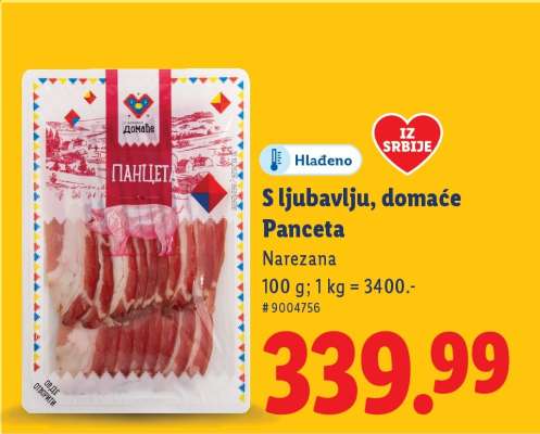 S ljubavlju, domaće Panceta