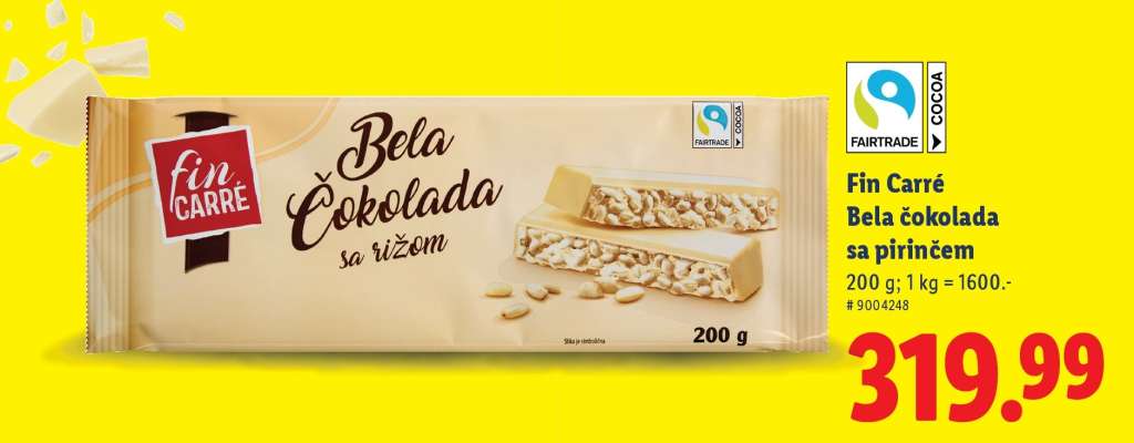 Fin Carré Bela čokolada sa pirinčem