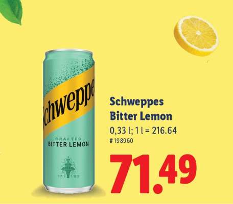 SCHWEPPES Bitter Lemon
