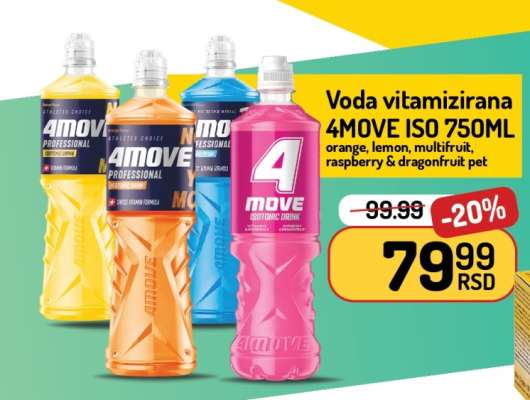 Voda vitaminizirana 4MOVE ISO 750ML