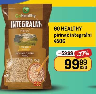 GO HEALTHY pirinač integralni 450G