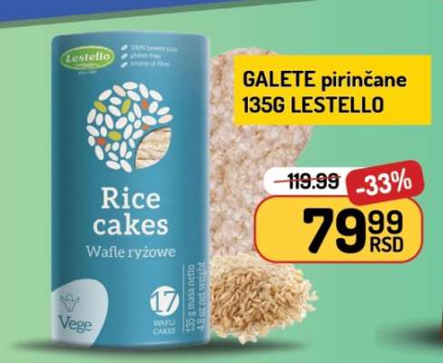 GALETE pirinčane 135G LESTELLO