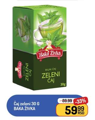 Čaj zeleni 30 G BAKA ŽIVKA