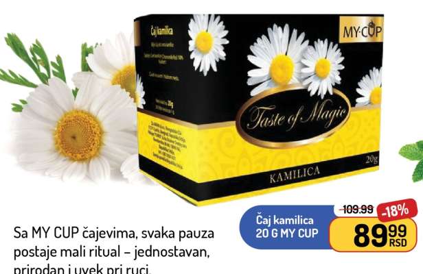 Čaj kamilica 20 G MY CUP