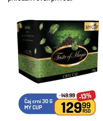 Čaj crni 30 G MY CUP