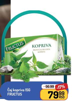 Čaj kopriva 15G FRUCTUS