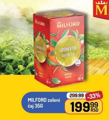 MILFORD zeleni čaj 35G