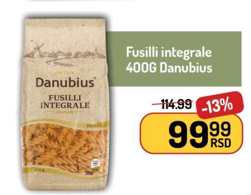Fusilli integrale 400G Danubius