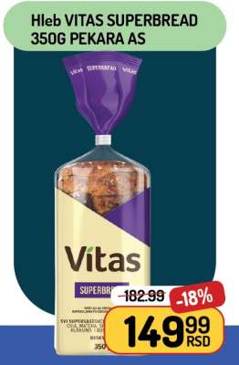 Hleb VITAS SUPERBREAD 350G PEKARA AS