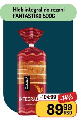 Hleb Integralino Rezani Fantastiko 500g