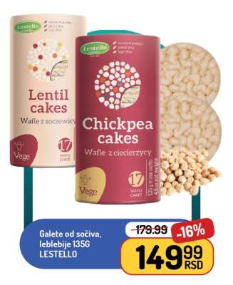 Galete od sočiva, leblebije 135G LESTELLO
