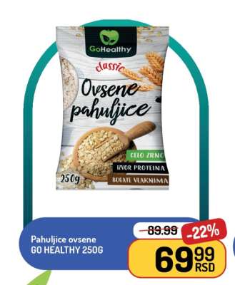 Pahuljice ovsene GO HEALTHY 250G