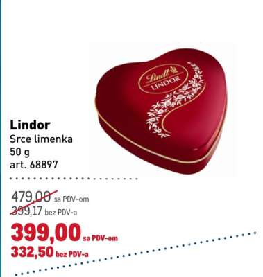 Lindor Srce limenka