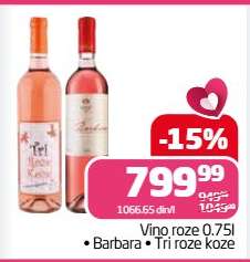 Vino roze 0.75l