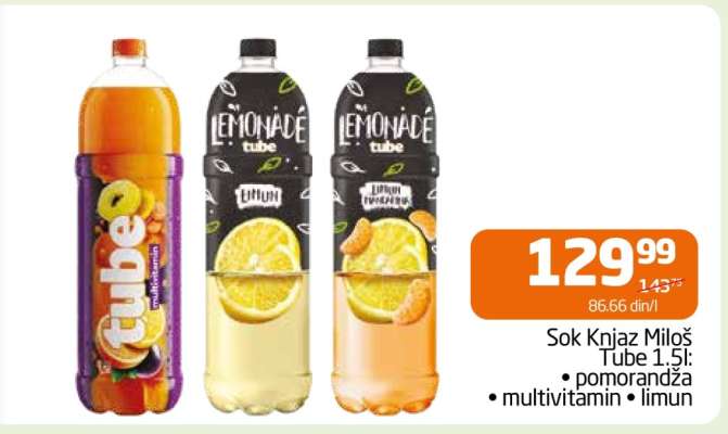 Sok Knjaz Miloš Tube 1.5l