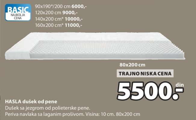 HASLA dušek od pene