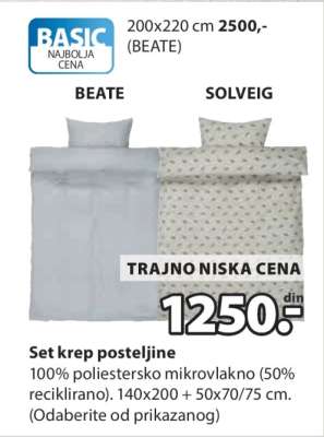 SET KREP POSTELJINE