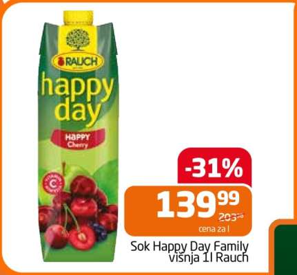 Sok Happy Day Family višnja 1l Rauch