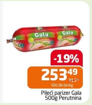 Pileći parizer Gala 500g Perutnina