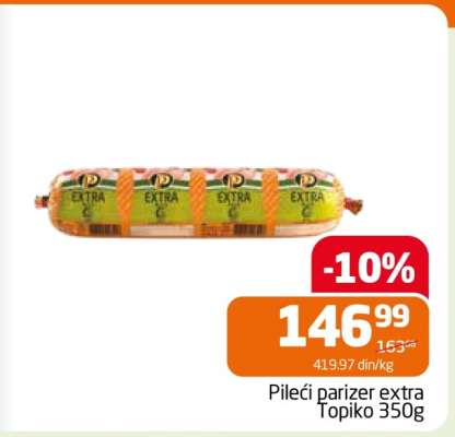 Pileći parizer extra Topiko 350g
