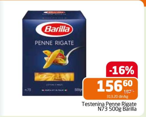 Testenina Penne Rigate N73 500g Barilla