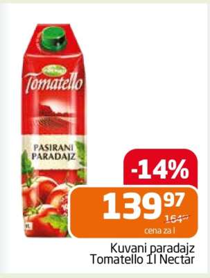 Kuvani paradajz Tomatello 1l Nectar