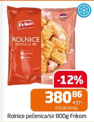 Rolnice pečenica/sir 800g Frikom