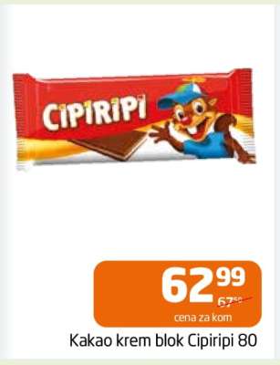 Kakao krem blok Cipiripi 80