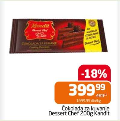 Čokolada za kuvanje Dessert Chef 200g Kandit