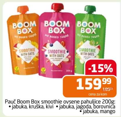 Pauč Boom Box smoothie ovsene pahuljice 200g