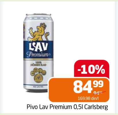 Pivo Lav Premium 0,5l Carlsberg