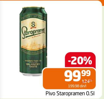 Pivo Staropramen 0.5l