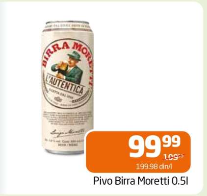 Pivo Birra Moretti 0.5l