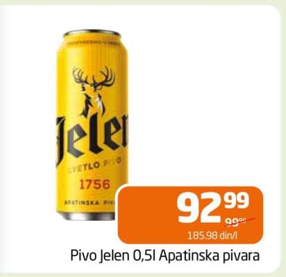 Pivo Jelen 0,5l Apatinska pivara